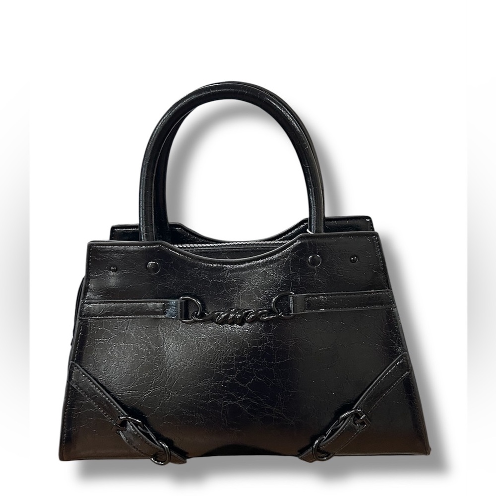 Daisy Fuentes Black Satchel Bag